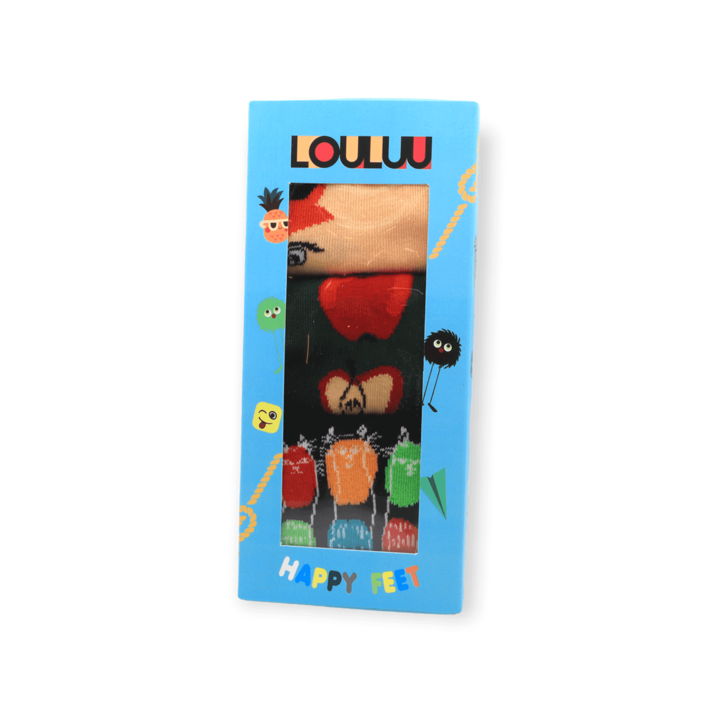 Fox, Apple, Mushroom Box Set Unisex Casual Cotton Socks Footwear
