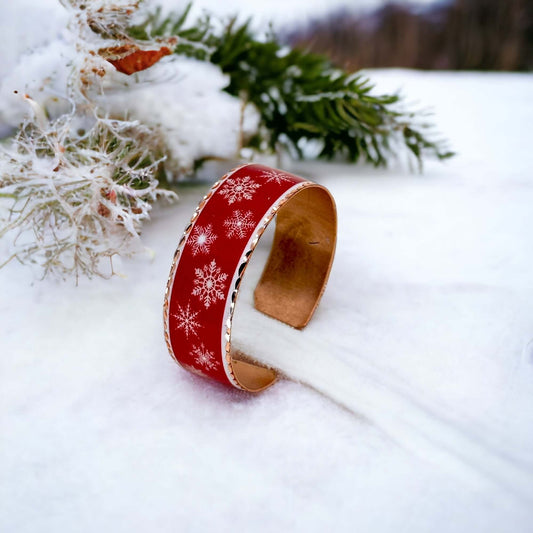 Copper Snowflake Christmas Bracelet Jewellery