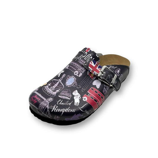 London Chic Leather Clogs Slippers