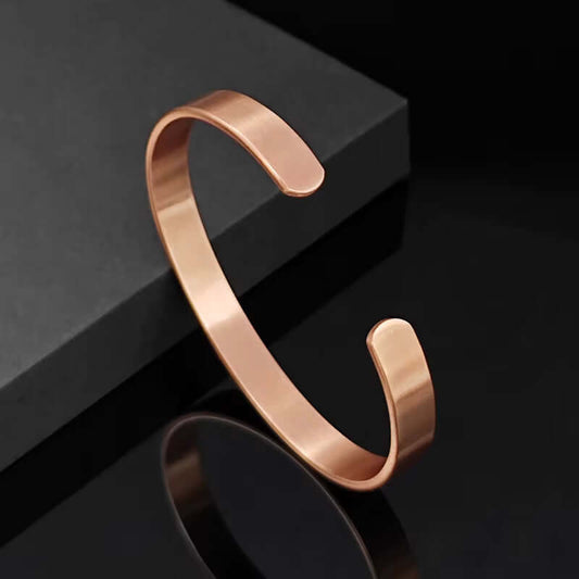 Plain Copper Slim Cuff Adjustable Bracelet
