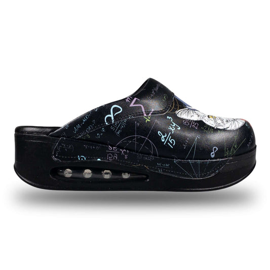 Professor Cat Leather Clogs Slippers Nursing Clogs Handmade, High Heel, Platform, Gift for Her, Gift for Women, Slip Resistant