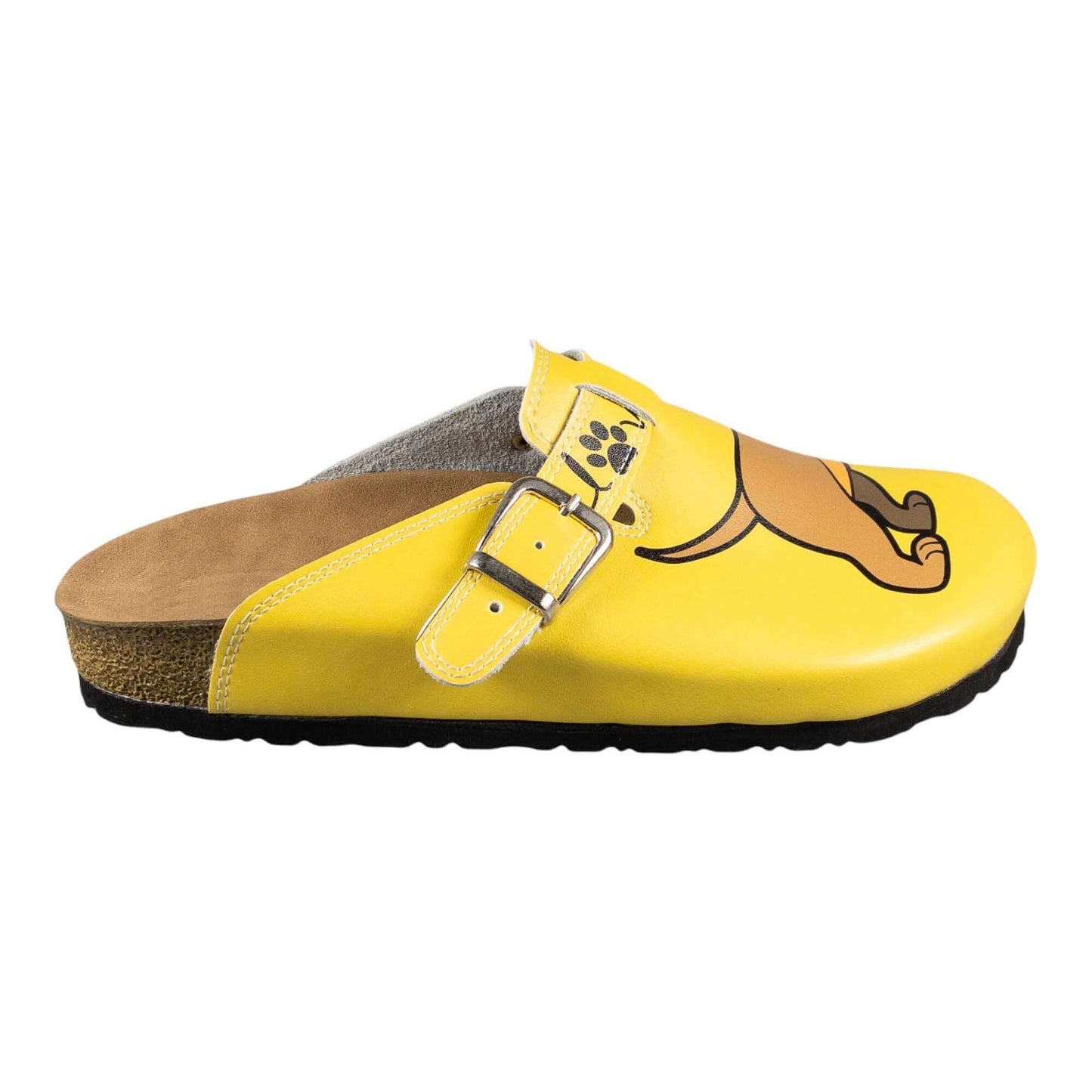 Sausage Dog Boston Leather Clogs Slipper, For Flat Feet, Anti-Slip Antibacterial Comfortable and Staylish