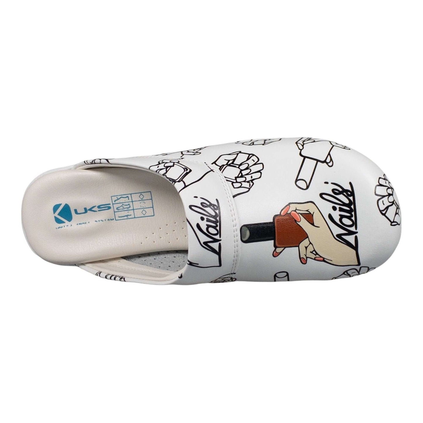 Nail Pattern Air Clogx Leather Clogs Slippers Mules Anti-Slip Antibacterial Indoor Outdoor