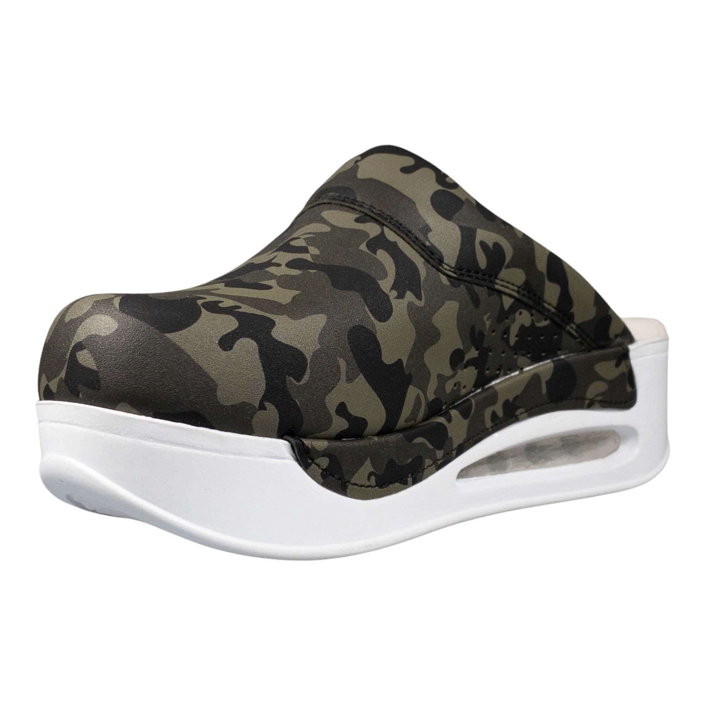 Camouflage White Sole Air Clogx Leather Slippers Clogs Mules Nursing Clogs Men and Women Handmade Comfortflex