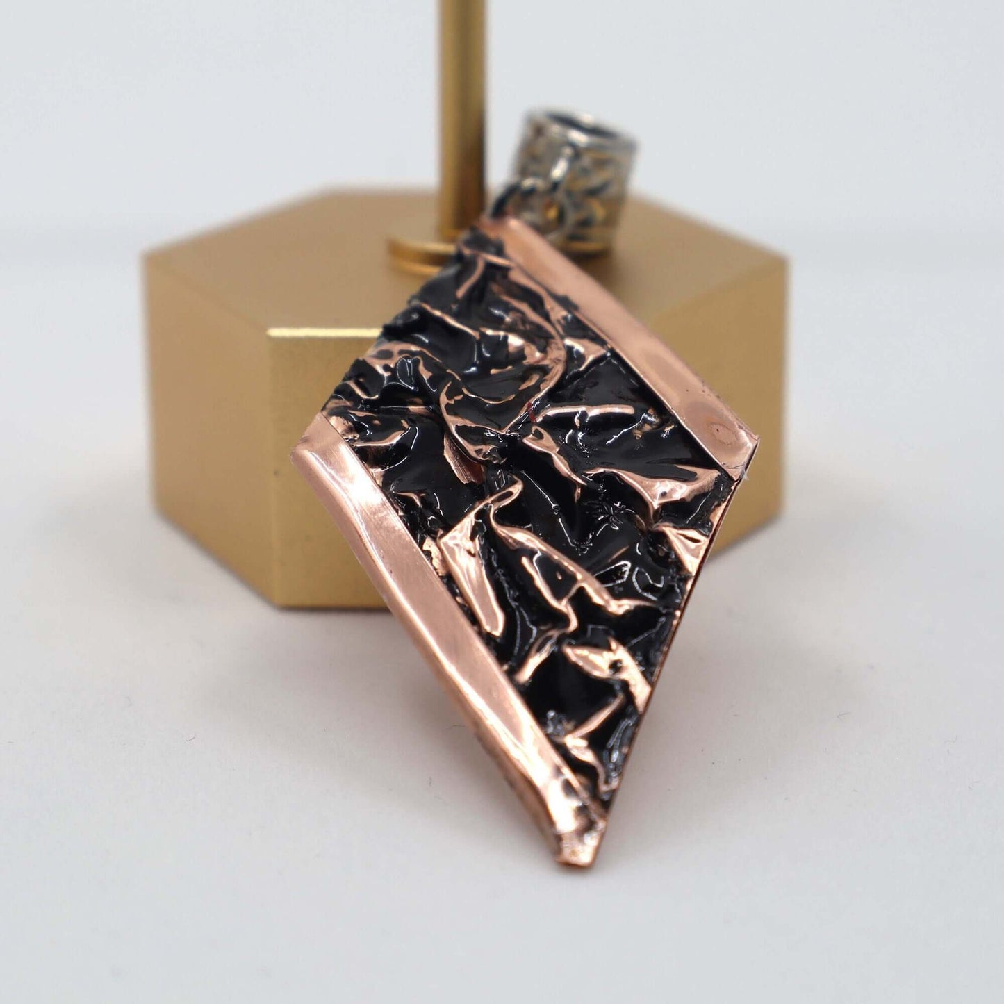 Black Wrinkled Copper Jewelry Set Jewellery