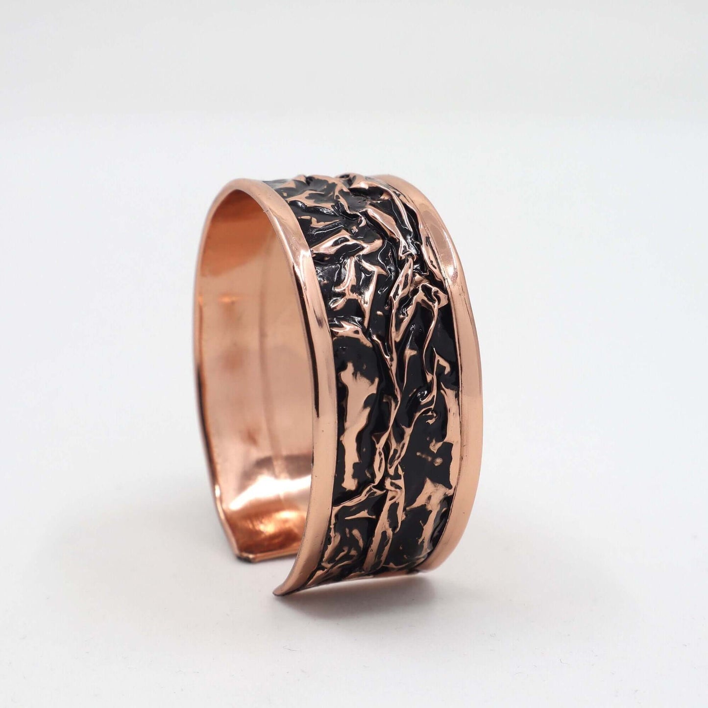 Black Wrinkled Copper Jewelry Set Jewellery