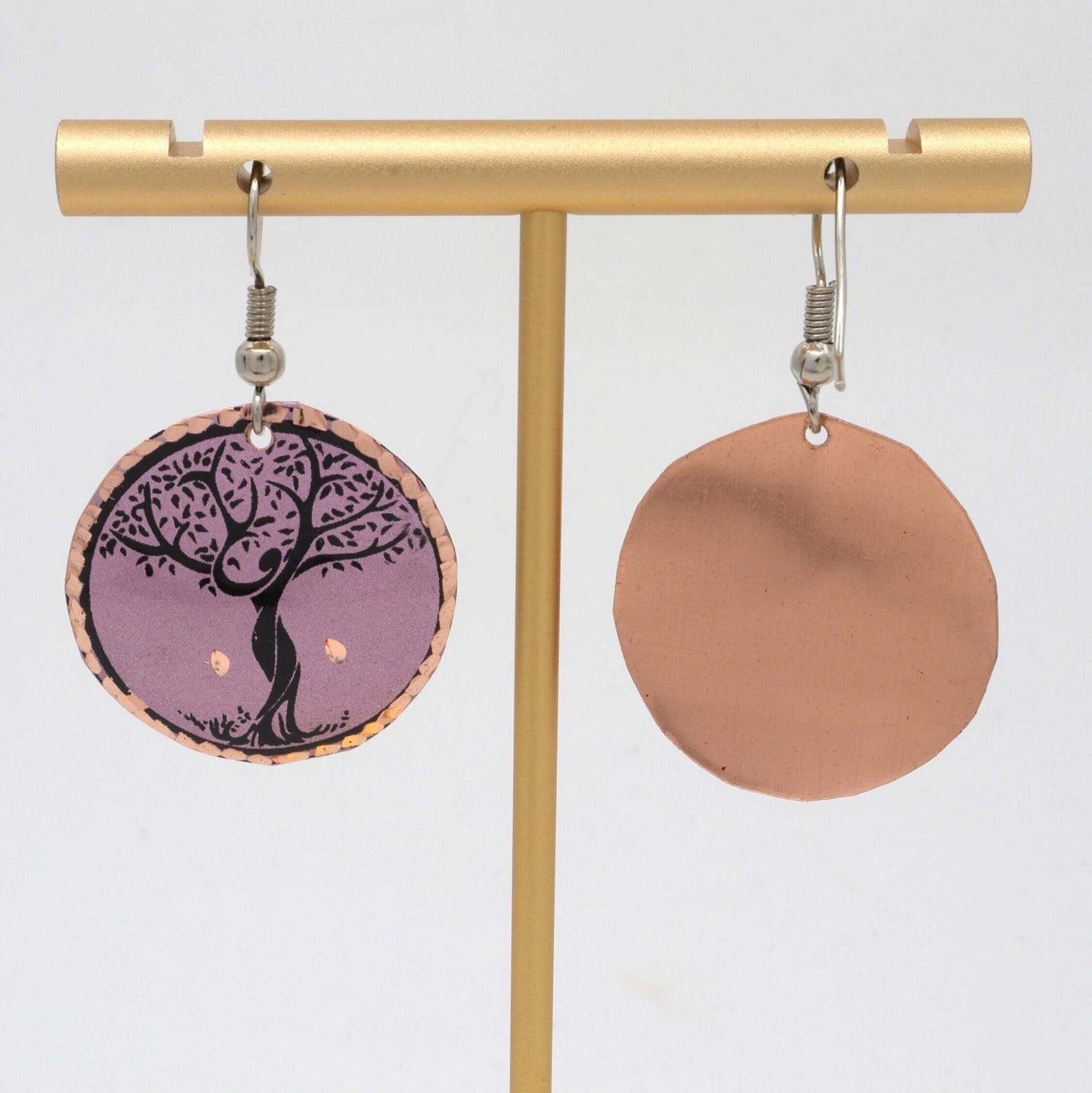 Lavander Tree Copper Circle Earring Jewellery