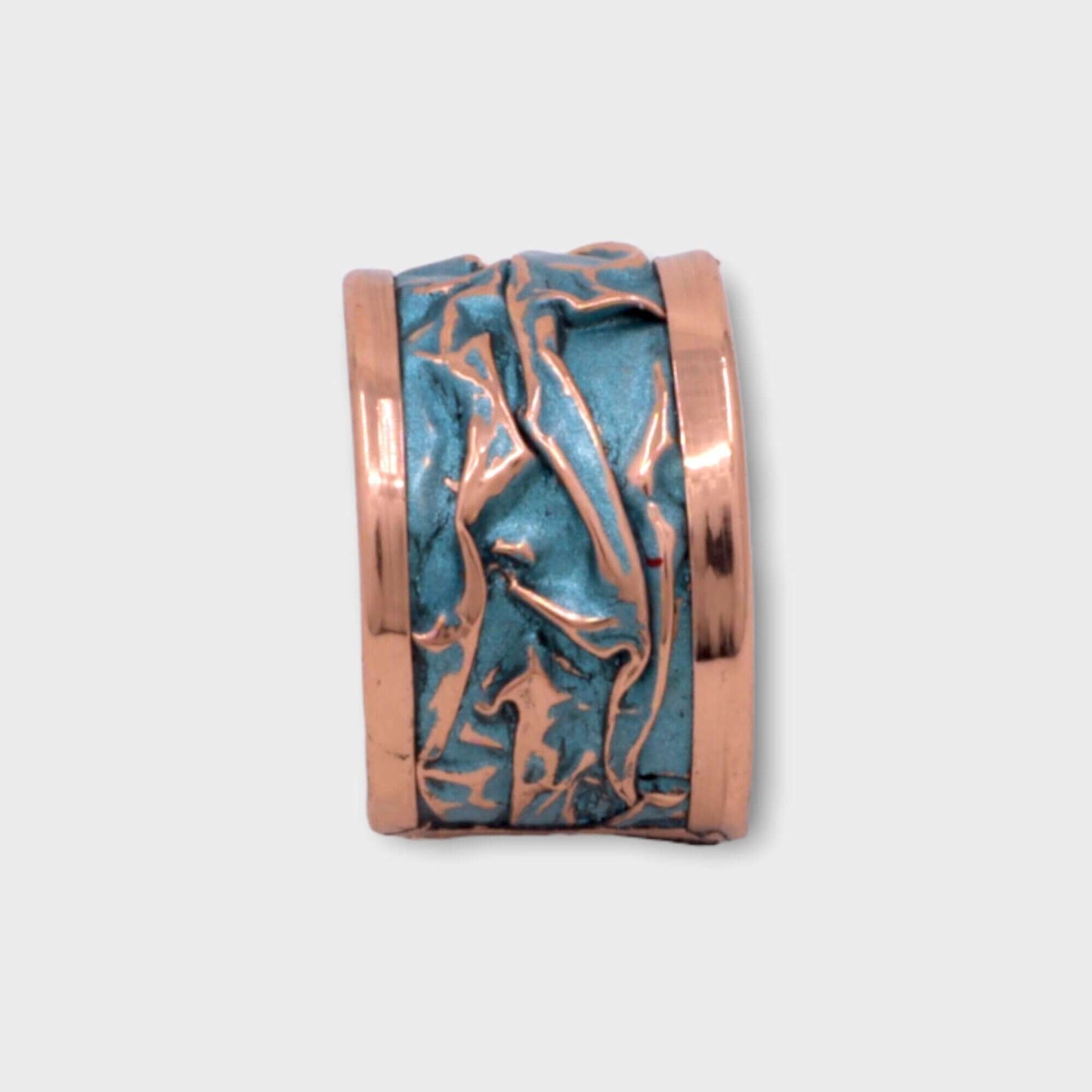 Turquoise Copper Wrinkled Adjustable Ring Jewellery