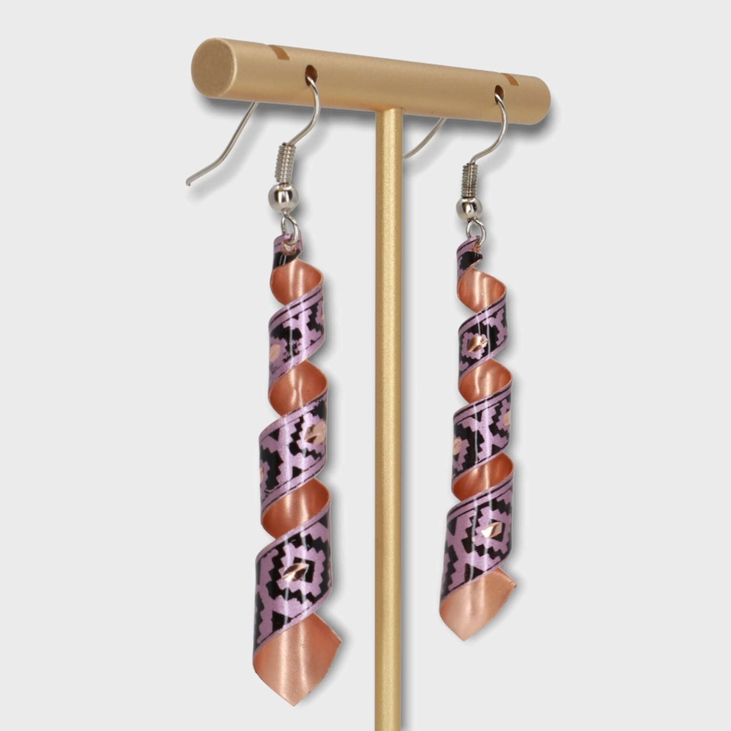 Auger Pink Copper Earring Jewellery Gift