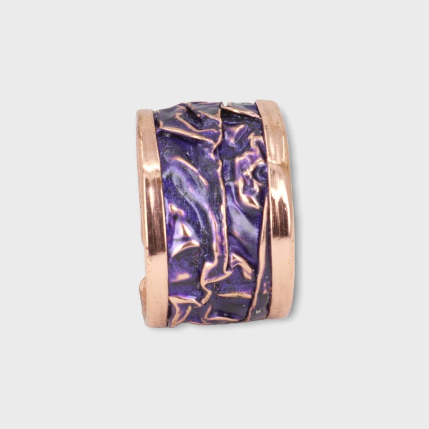 Purple Copper Wrinkled Adjustable Ring Jewellery