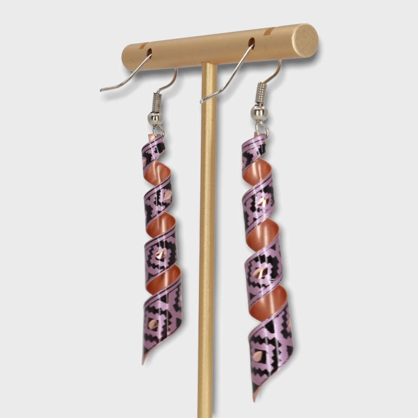 Auger Pink Copper Earring Jewellery Gift