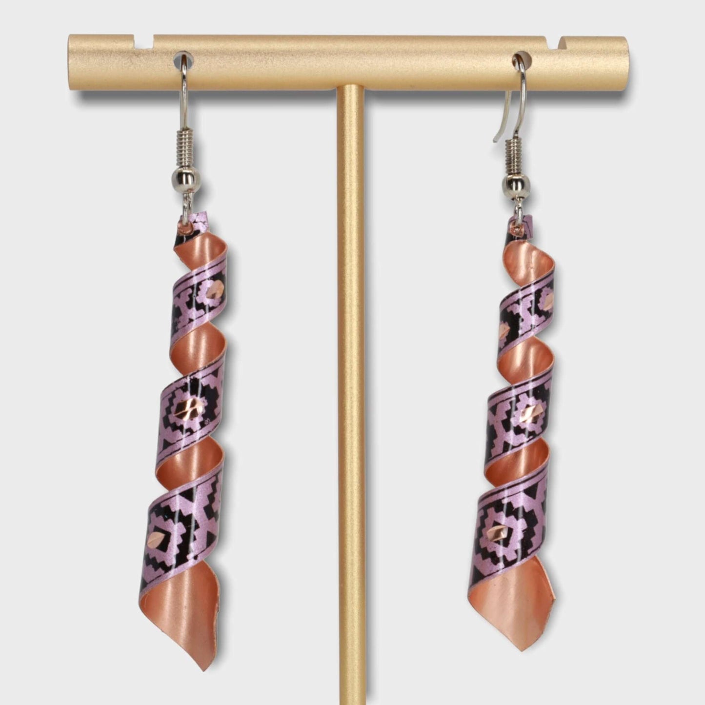 Auger Pink Copper Earring Jewellery Gift