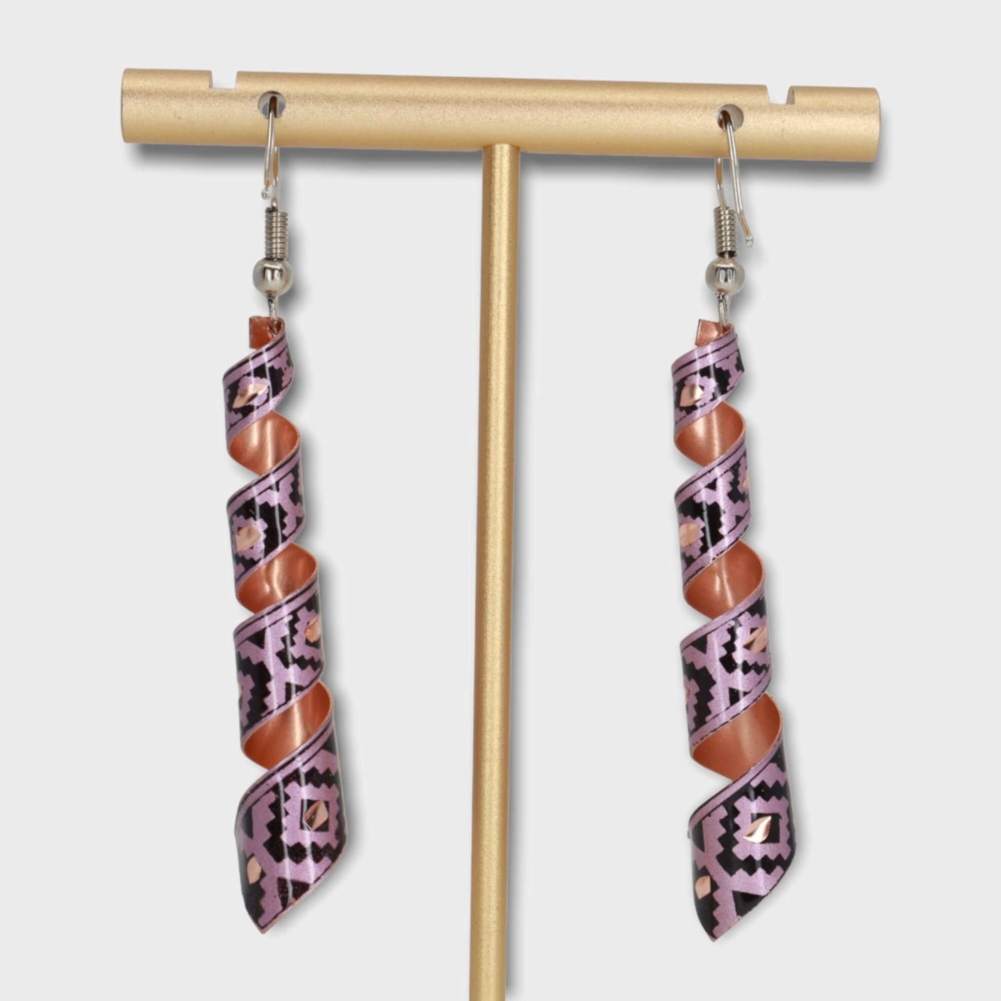 Auger Pink Copper Earring Jewellery Gift