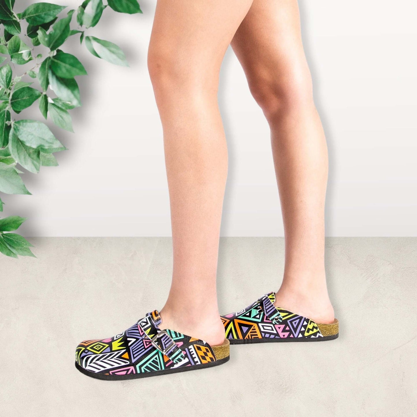 Colorful Leather Cork Clogs / Slippers / Mules Boston Clogs, Gift for Women and Men, Unisex, Super Comfy, Handmade, Low Heel