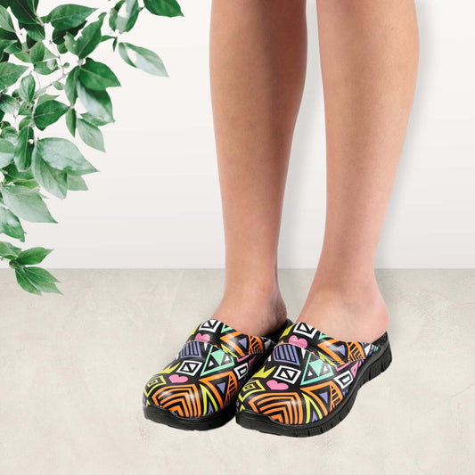 Colorful Leather Clogs Slippers Mules Nursing Clogs Handmade Comfortflex Gift for Women, Super Comfy, Handmade, Low Heel, Indoor Outdoor