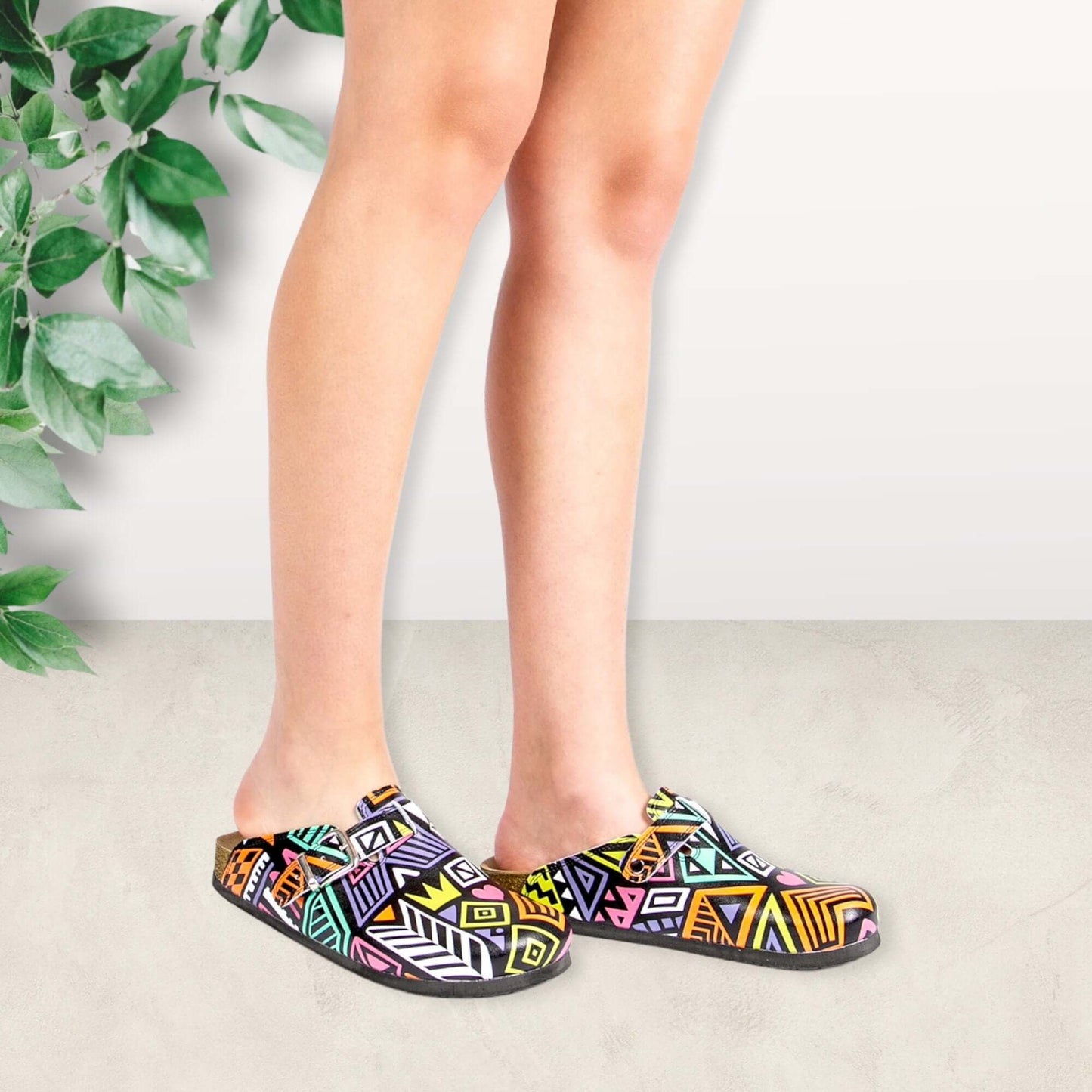 Colorful Leather Cork Clogs / Slippers / Mules Boston Clogs, Gift for Women and Men, Unisex, Super Comfy, Handmade, Low Heel