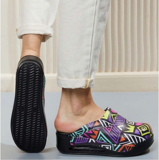 Colorful air clogx leather clogs handmade