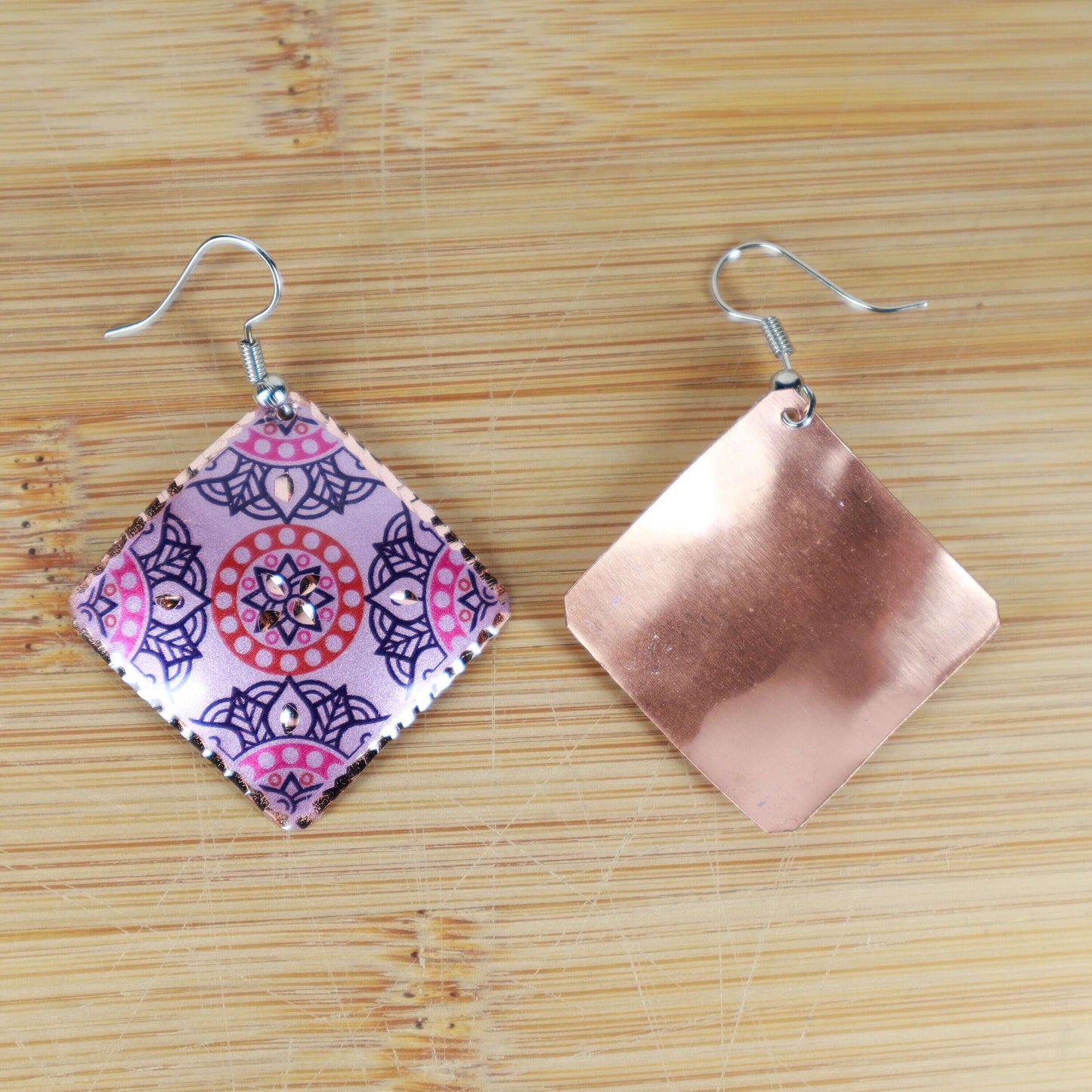 Pink Copper Square Earring Pink Copper Square Earring Jewellery