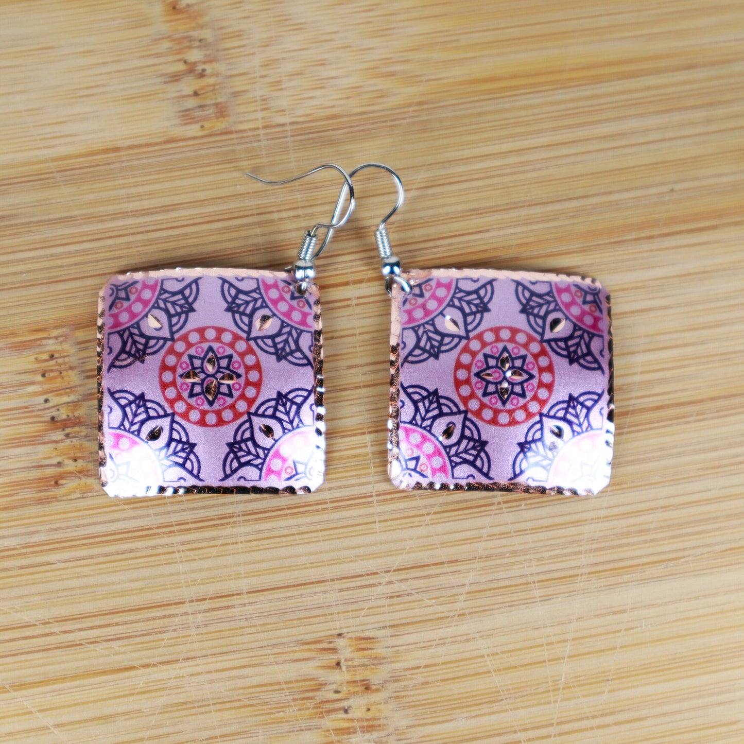 Pink Copper Square Earring Pink Copper Square Earring Jewellery