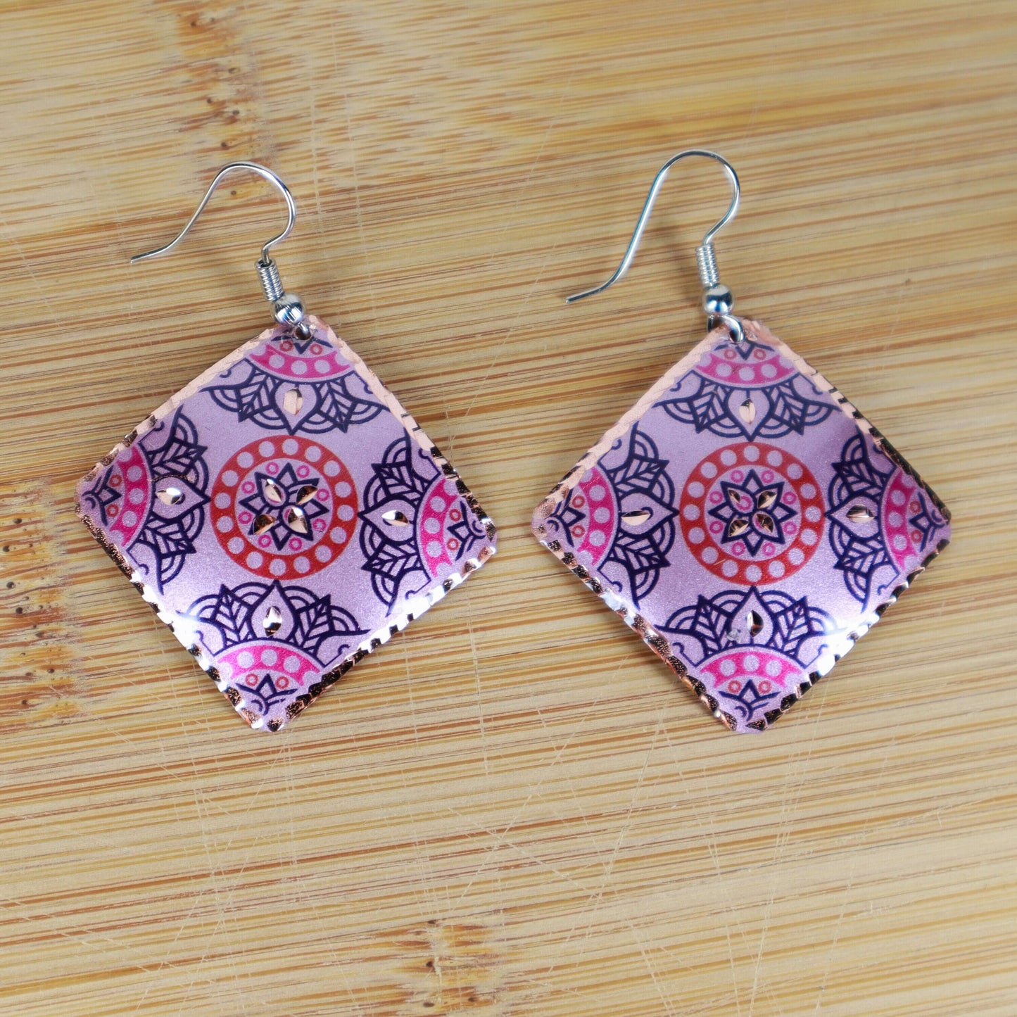 Pink Copper Square Earring Pink Copper Square Earring Jewellery
