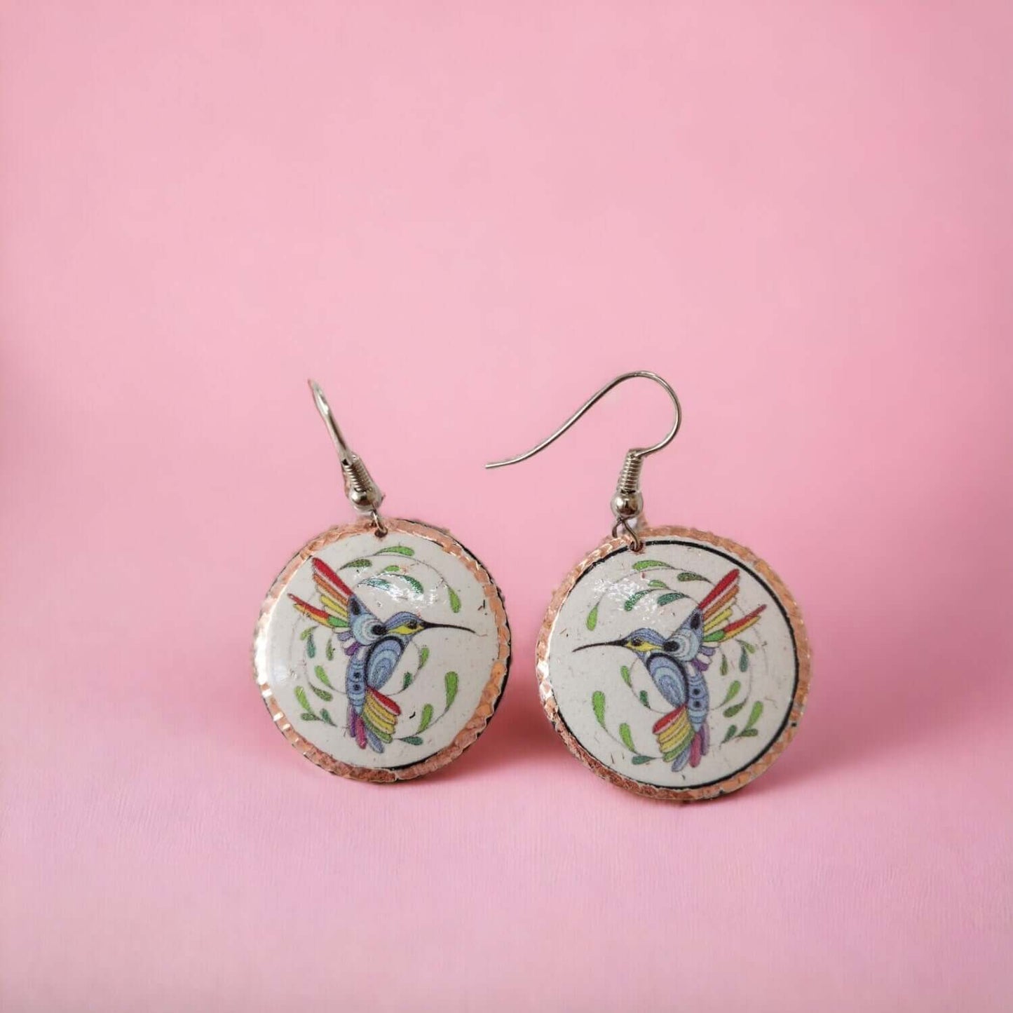 Hummingbird Copper Circle Earring Jewellery
