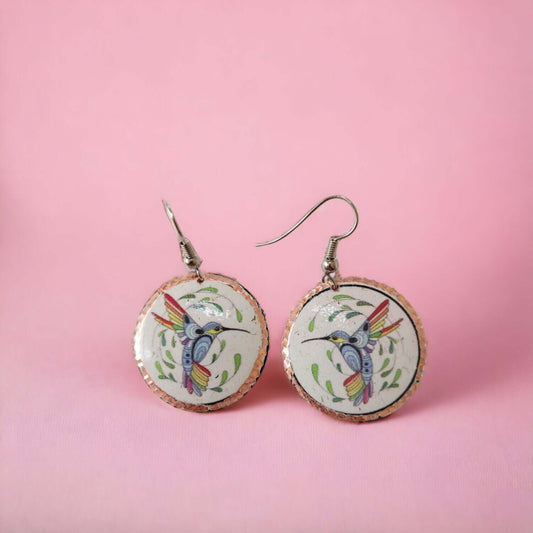 Hummingbird Copper Circle Earring Jewellery