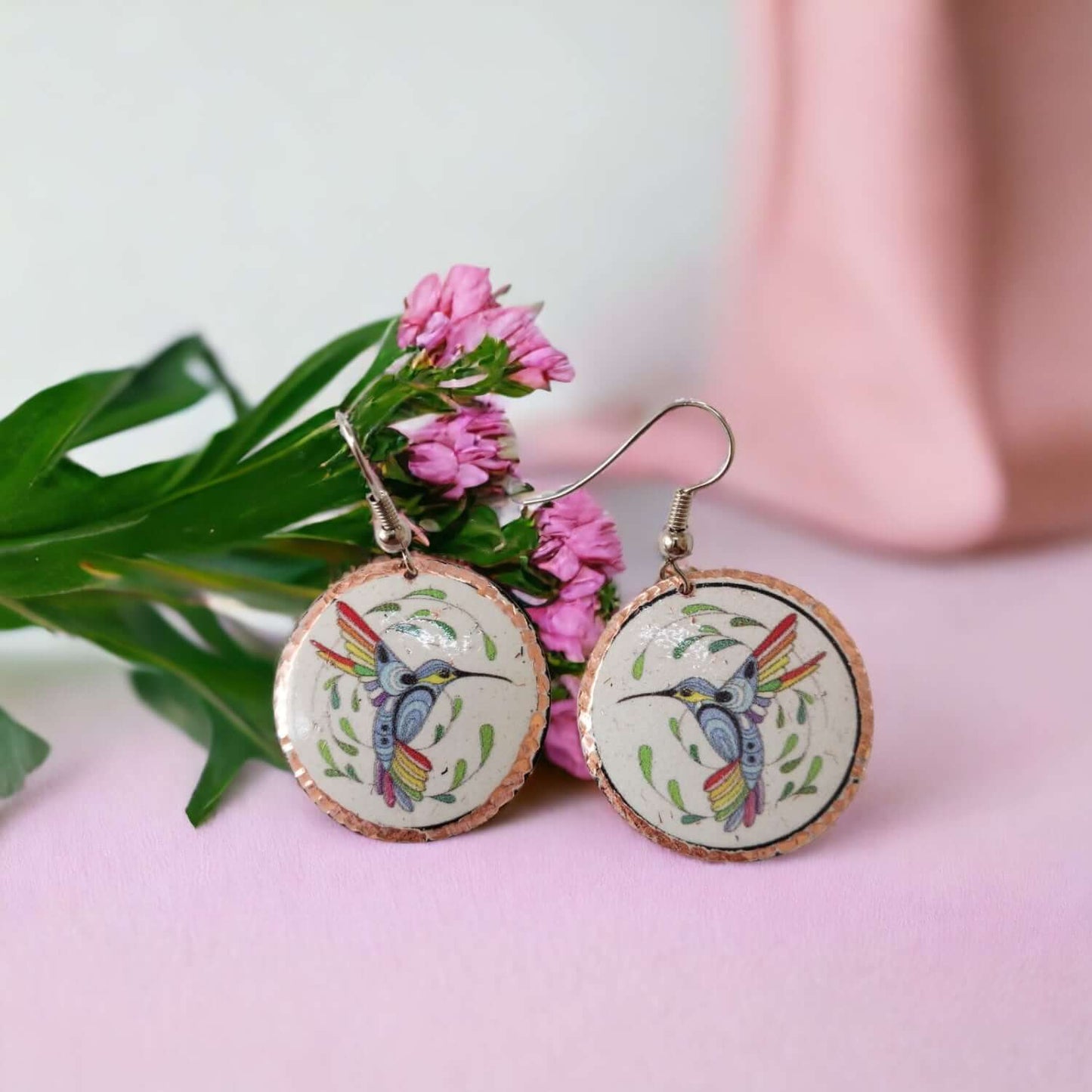 Hummingbird Copper Circle Earring Jewellery