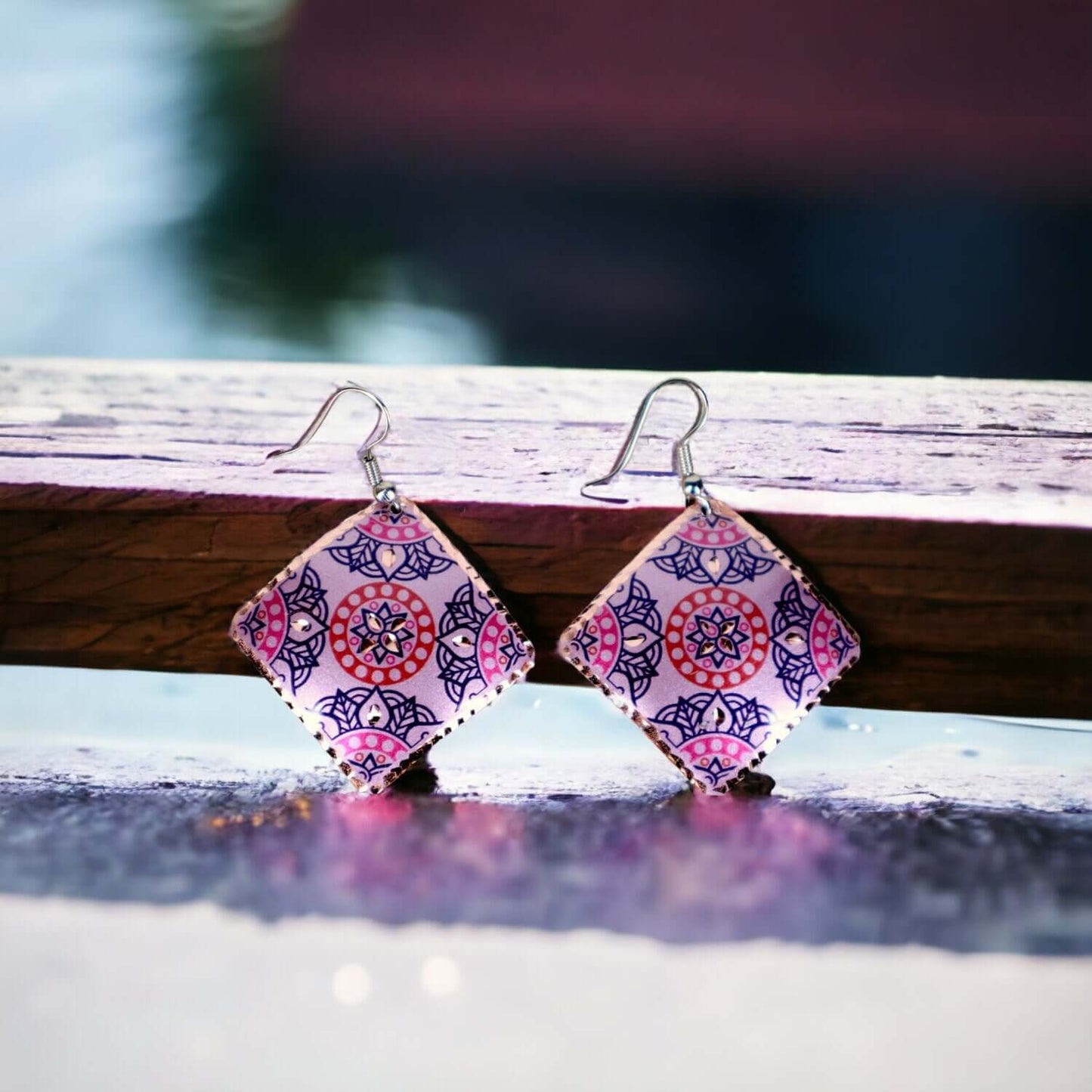 Pink Copper Square Earring Pink Copper Square Earring Jewellery