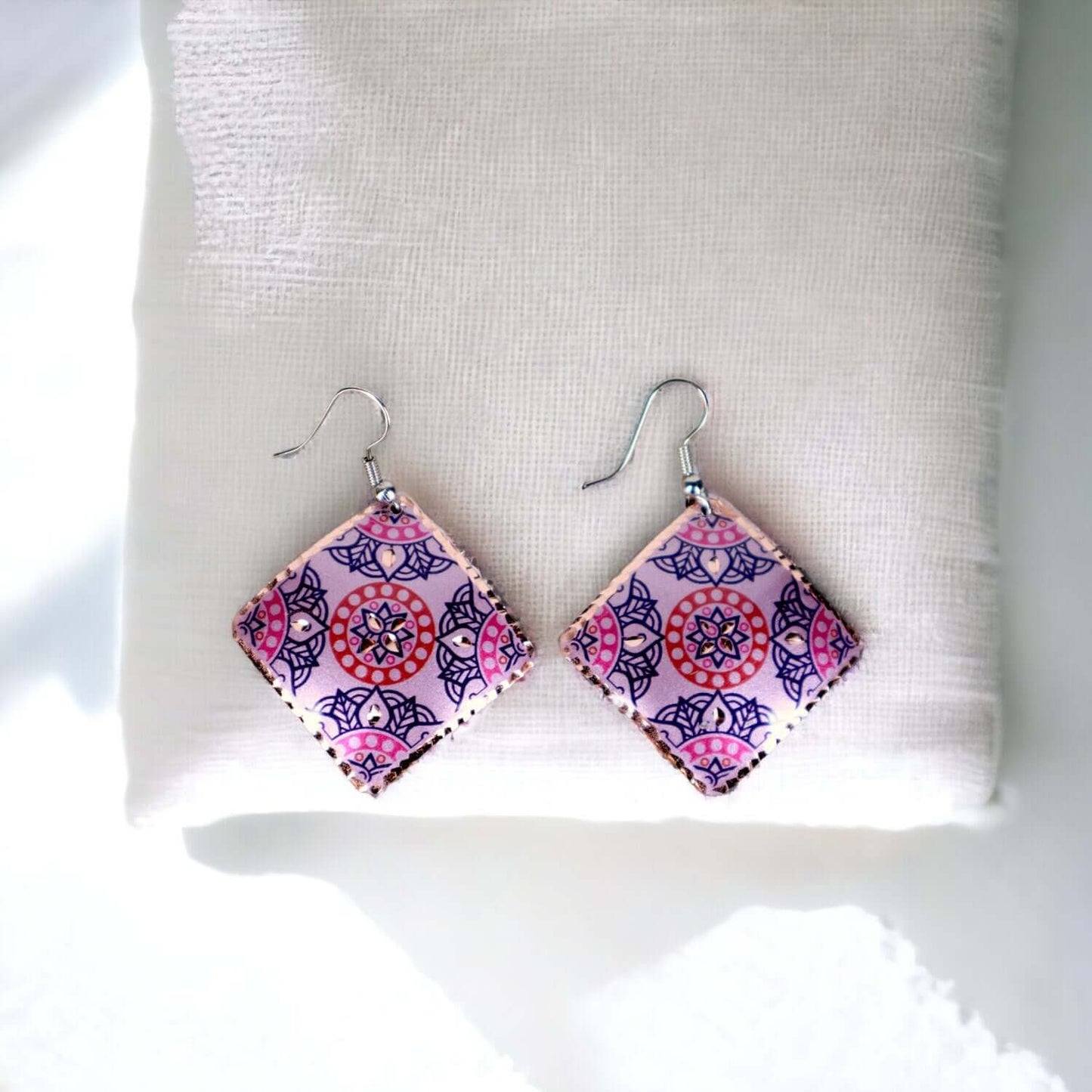 Pink Copper Square Earring Pink Copper Square Earring Jewellery