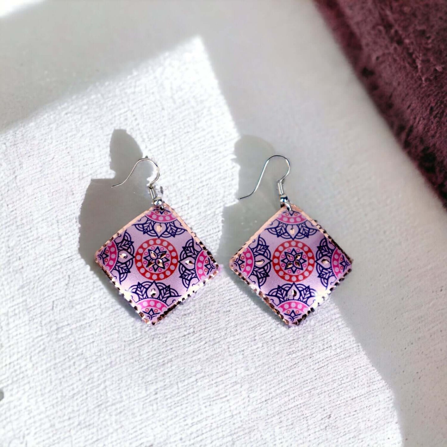 Pink Copper Square Earring Pink Copper Square Earring Jewellery