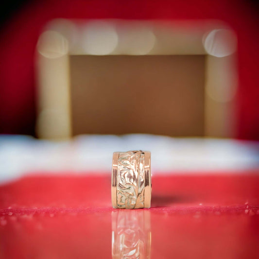 Silver Copper Wrinkled Adjustable Ring Jewellery