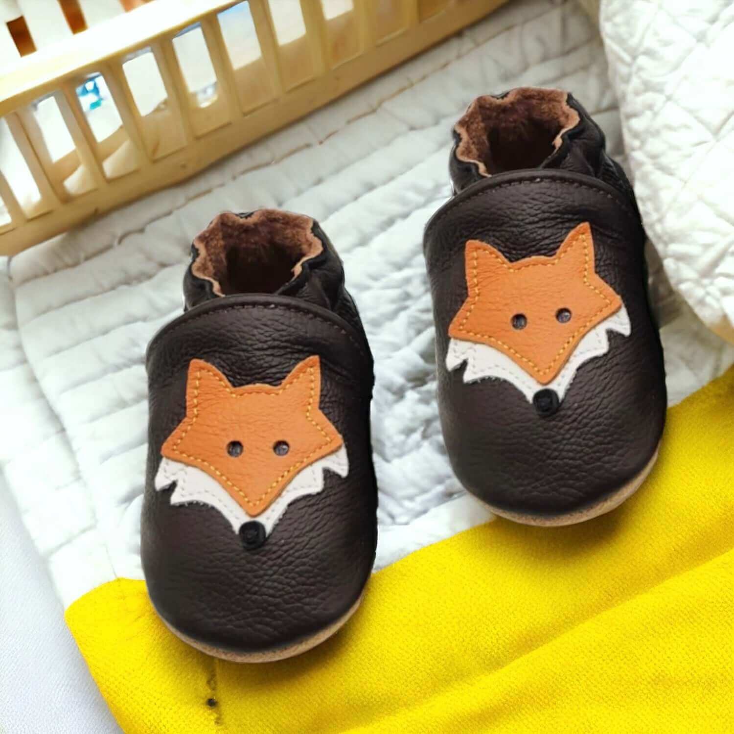 Fox Baby Shoes Cow Leather Booties