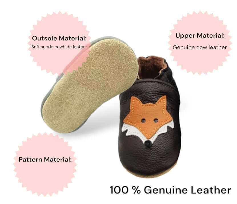 Fox Baby Shoes Cow Leather Booties