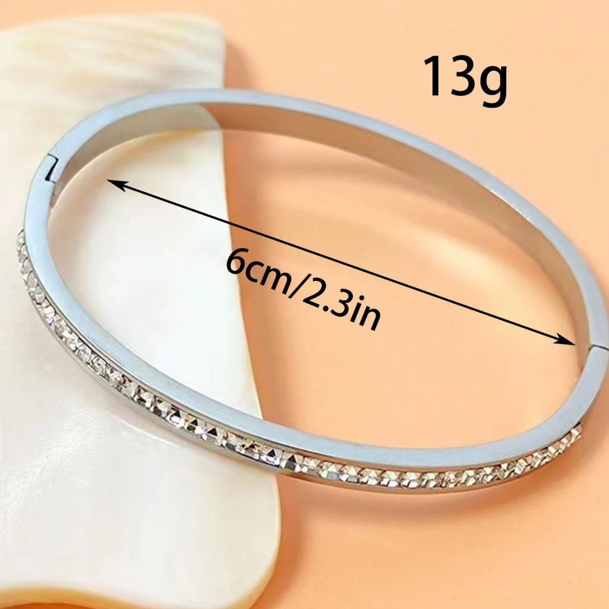Gold Stainless Steel Bracelet with Zircon Stones – Elegant and Durable Jewelry for Women