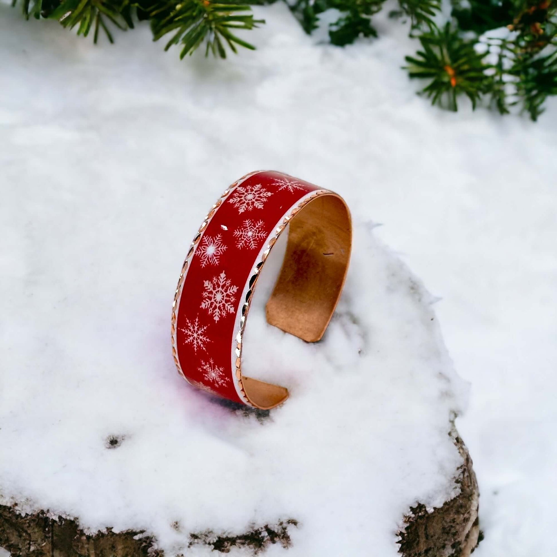 Copper Snowflake Christmas Bracelet Jewellery