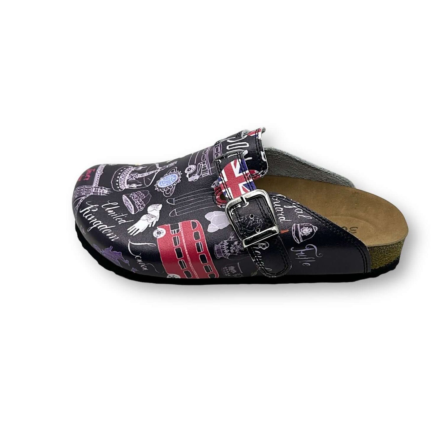 London Chic Leather Clogs Slippers