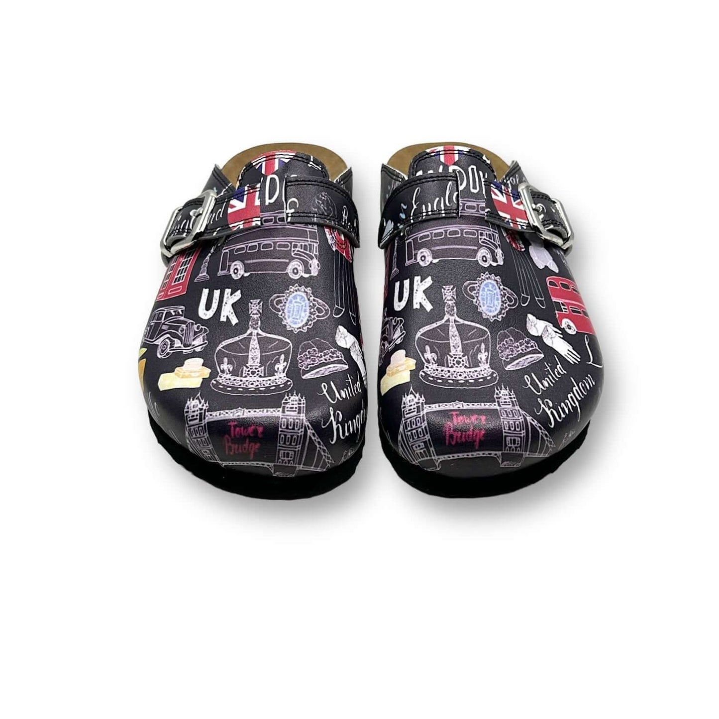 London Chic Leather Clogs Slippers