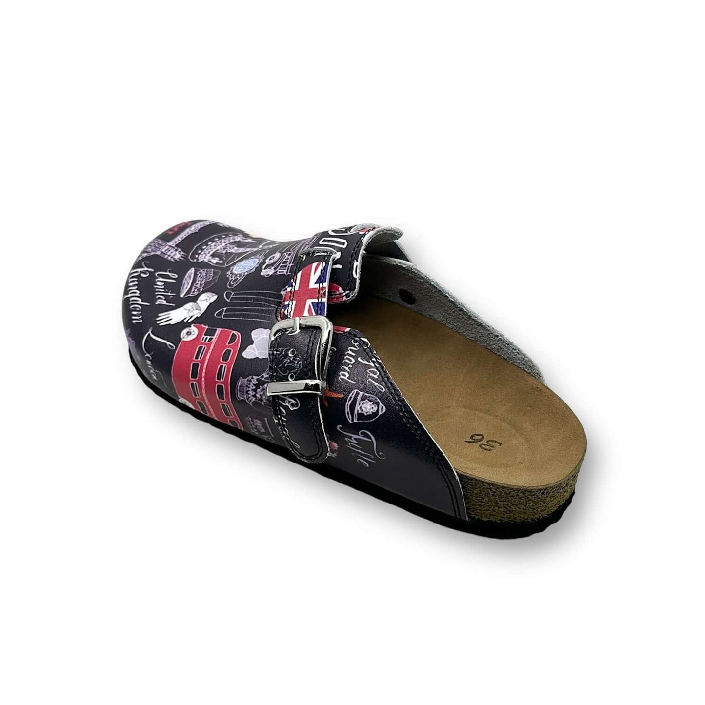 London Chic Leather Clogs Slippers