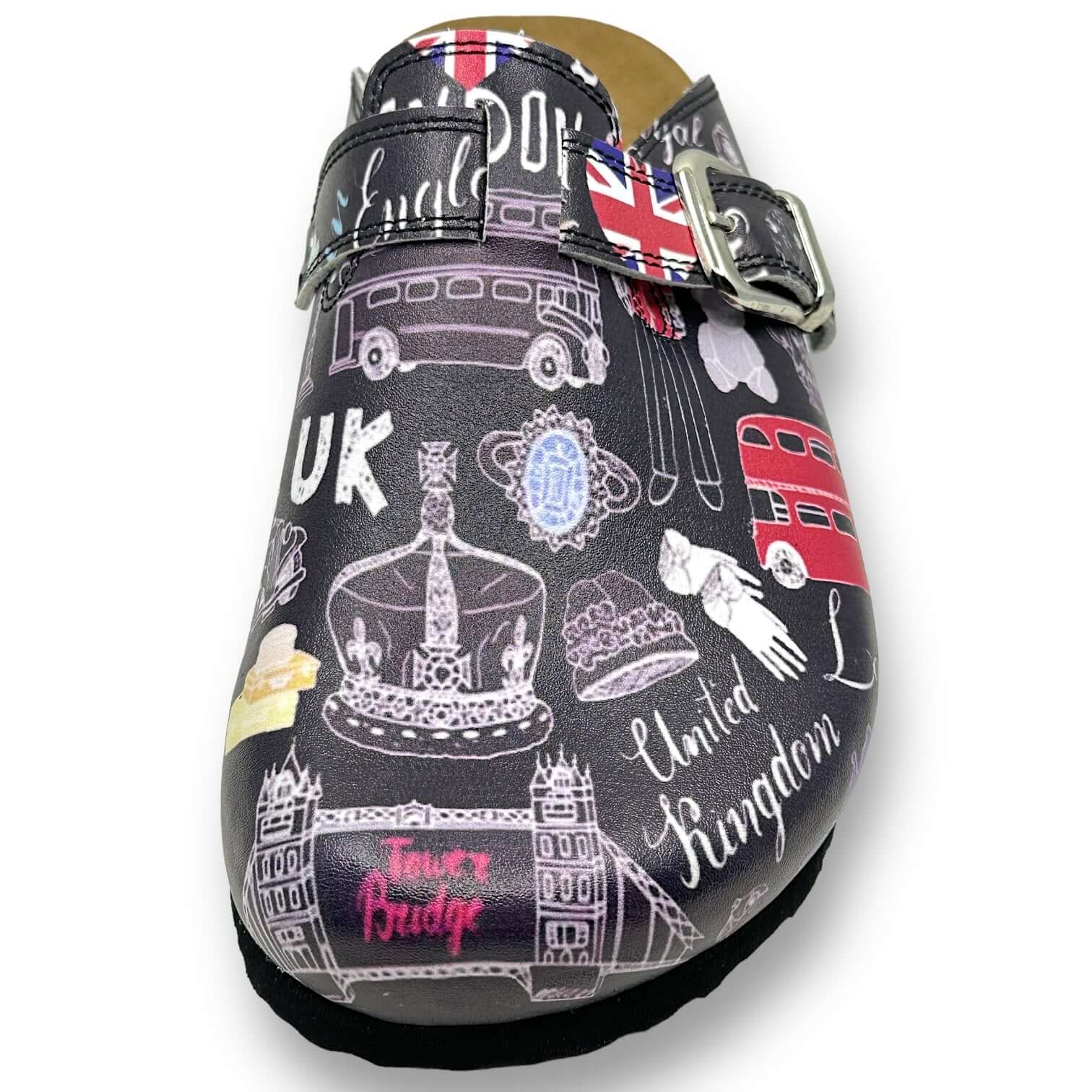 London Chic Leather Clogs Slippers