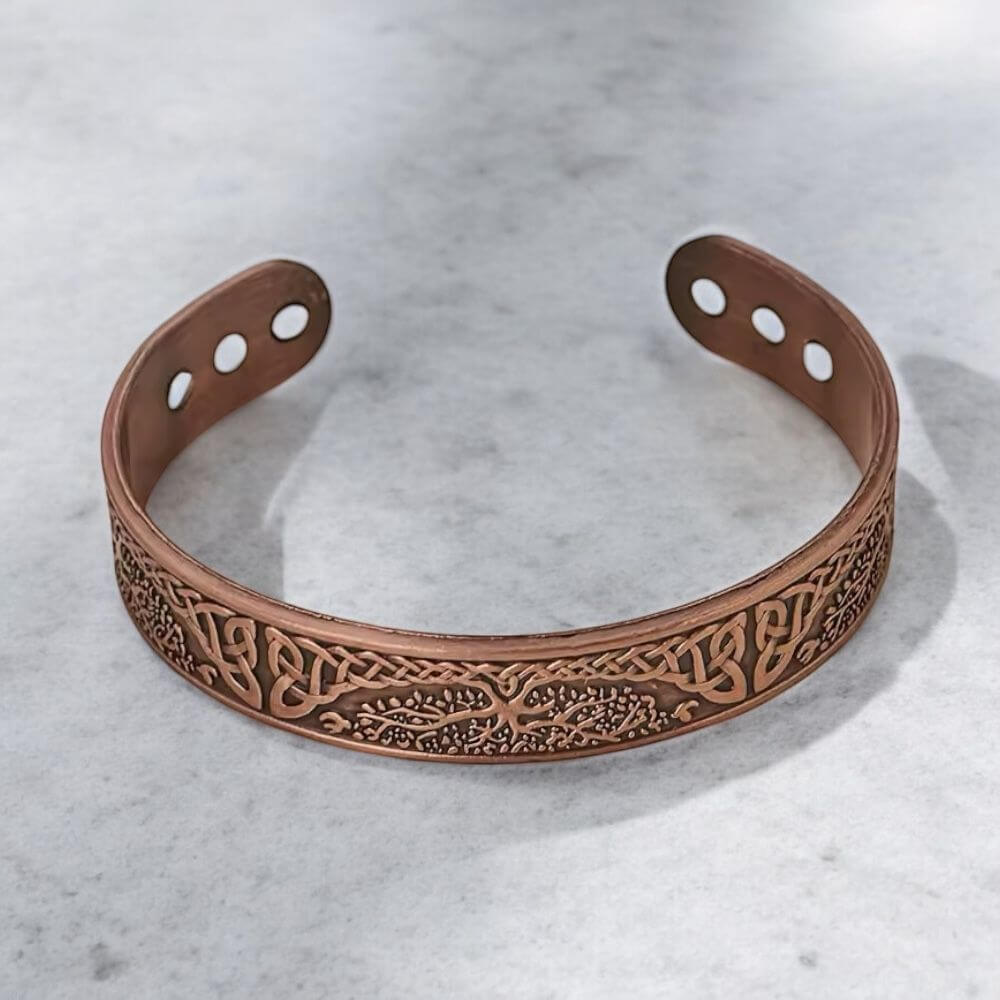 Handcrafted Celtic Tree of Life Copper Bracelet – Magnetic Therapy