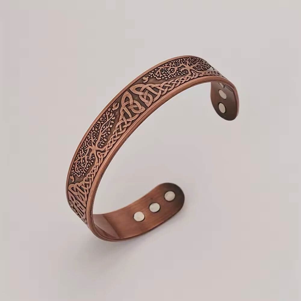Handcrafted Celtic Tree of Life Copper Bracelet – Magnetic Therapy