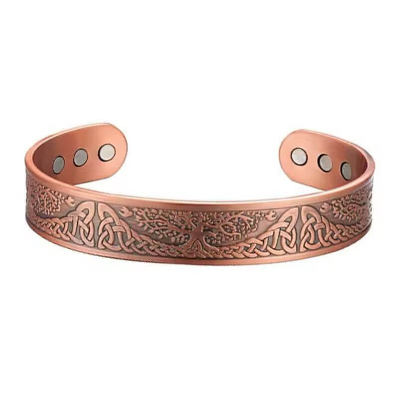 Handcrafted Celtic Tree of Life Copper Bracelet – Magnetic Therapy