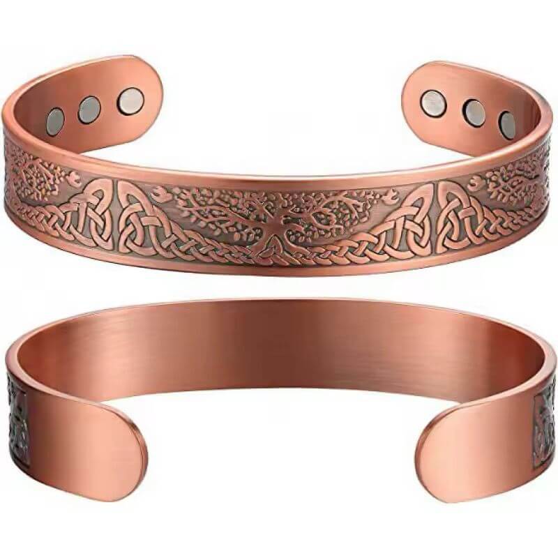 Handcrafted Celtic Tree of Life Copper Bracelet – Magnetic Therapy