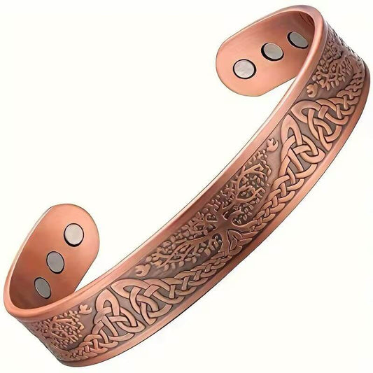 Handcrafted Celtic Tree of Life Copper Bracelet – Magnetic Therapy
