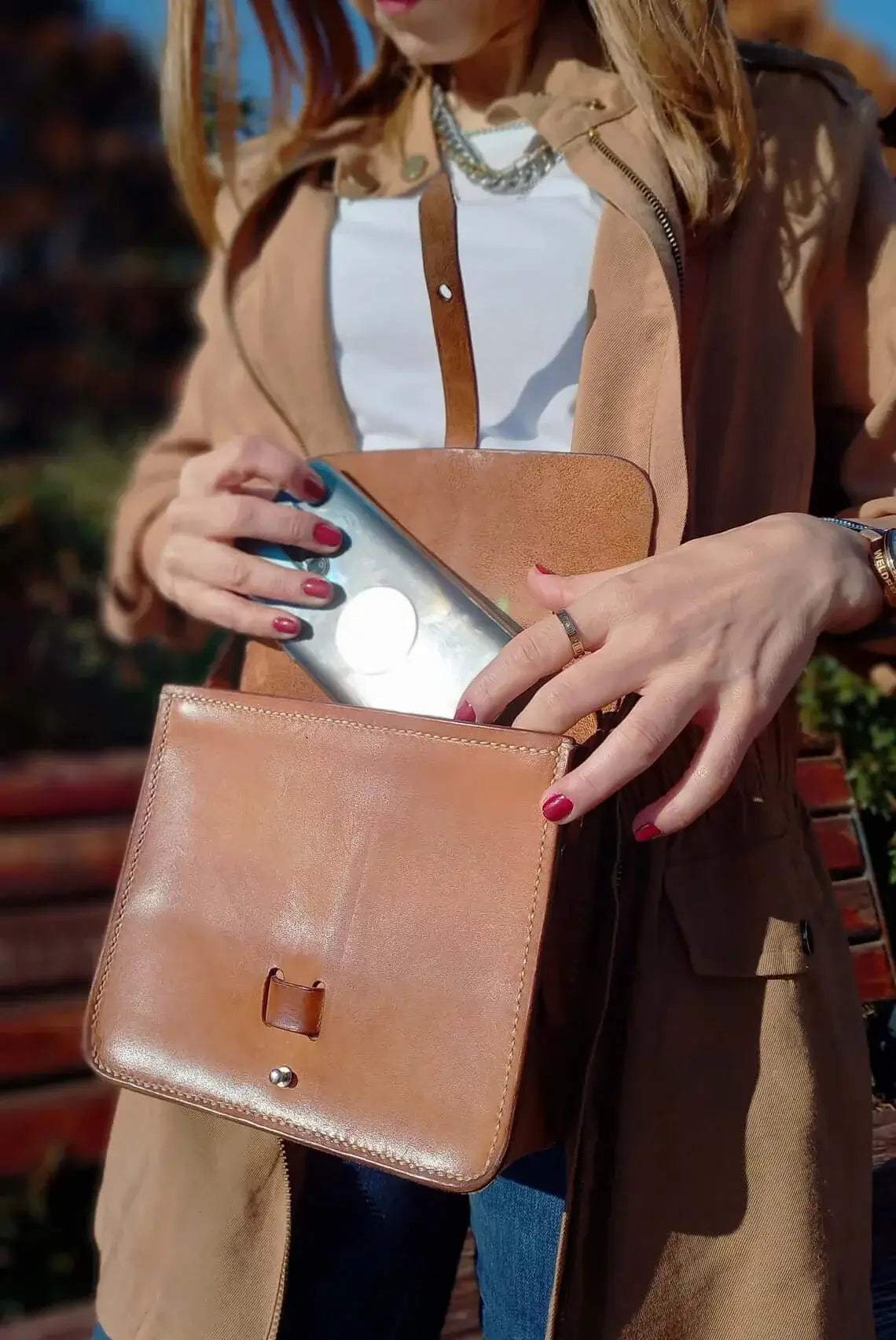 Tan Leather Fanny Pack 01