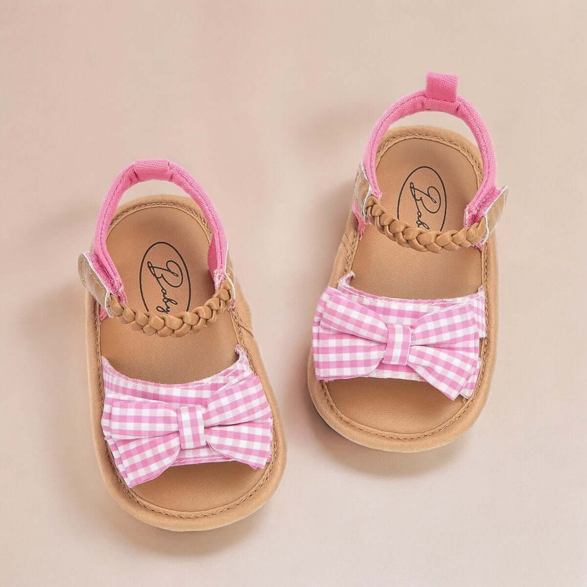 pink bow Baby girl shoes first steps