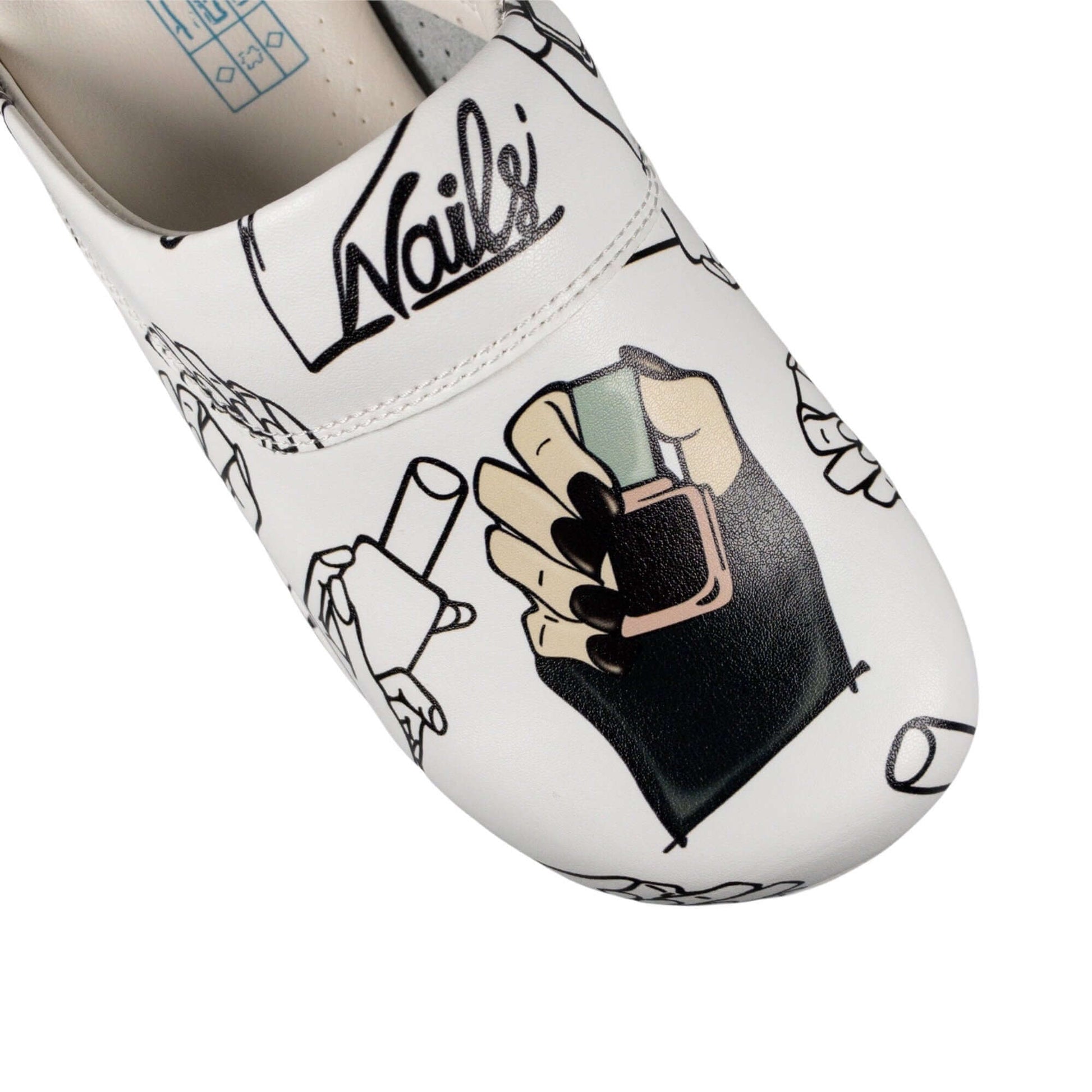 Nail Pattern Air Clogx Leather Clogs Slippers Mules Anti-Slip Antibacterial Indoor Outdoor