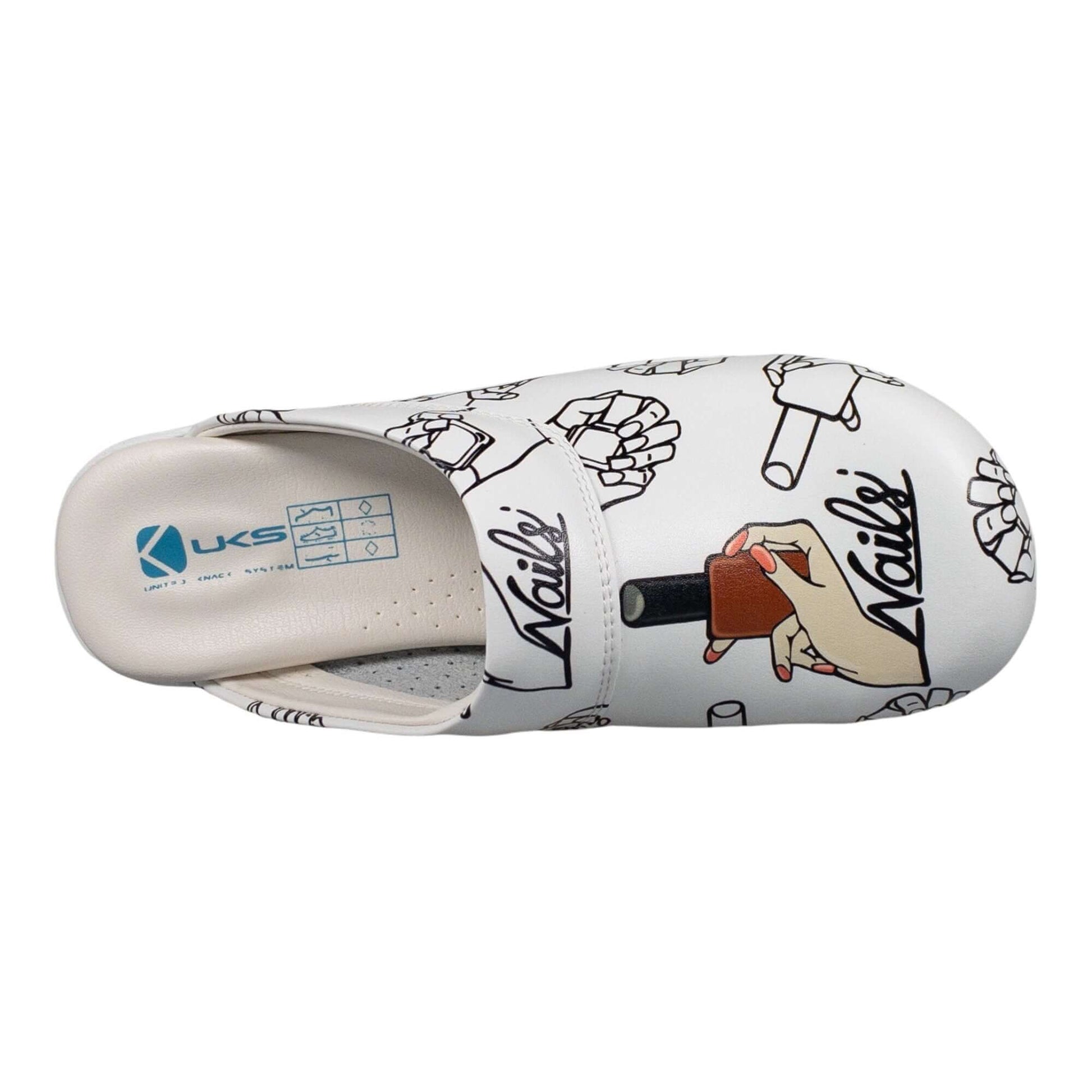 Nail Pattern Air Clogx Leather Clogs Slippers Mules Anti-Slip Antibacterial Indoor Outdoor