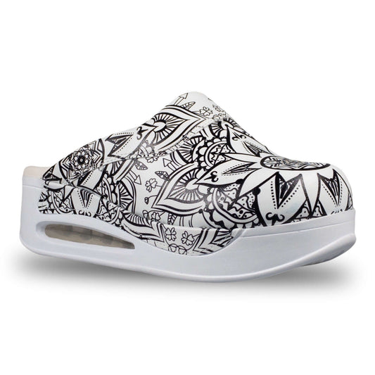 Mandala Air Clogx Leather Clogs Slippers Mules Anti-Slip Antibacterial Indoor Outdoor