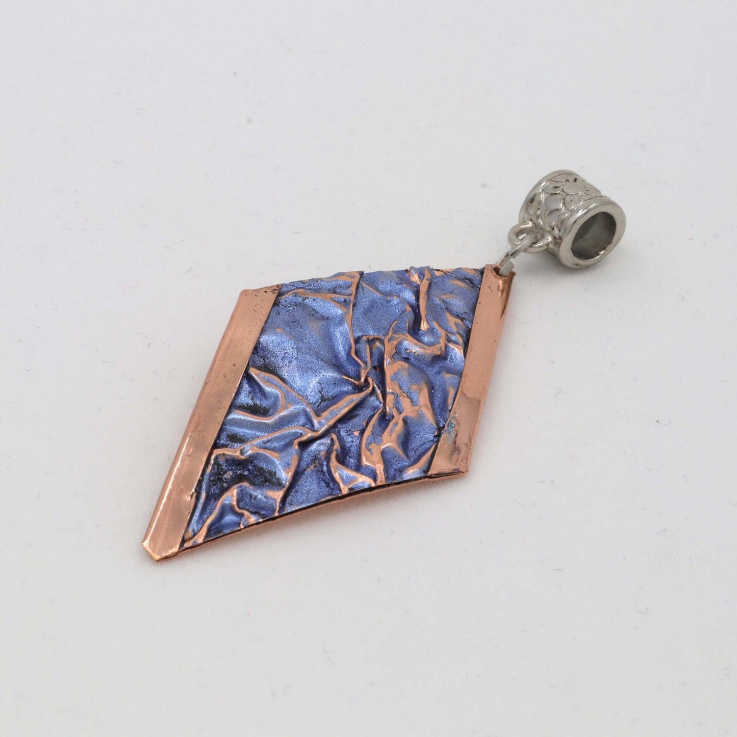  Blue Wrinkled Copper Jewelry Set Jewellery Bracelet Ring Earrings Necklace